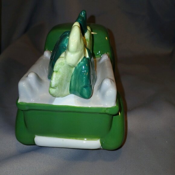 St. Patricks Day Ceramic Green Truck With Shamrocks By Kohls New with Tags Patty - Picture 13 of 16